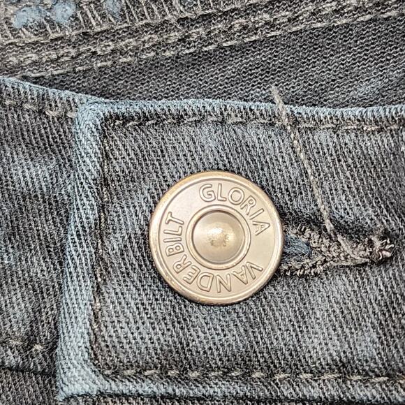 Gloria Vanderbilt Jeans Womens 10 SHORT Black Mid Rise Straight Leg Stretch - Picture 2 of 14
